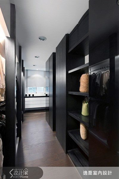 70坪新成屋(5年以下)＿現代風更衣間案例圖片＿逸喬室內設計＿逸喬_經典黑白 The classic之16