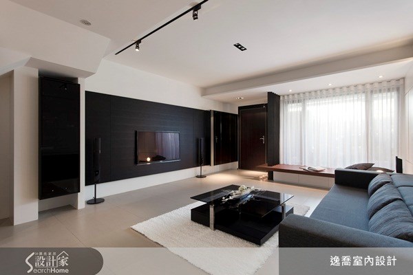 70坪新成屋(5年以下)＿現代風客廳案例圖片＿逸喬室內設計＿逸喬_經典黑白 The classic之9