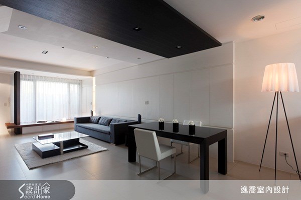 70坪新成屋(5年以下)＿現代風客廳案例圖片＿逸喬室內設計＿逸喬_經典黑白 The classic之10