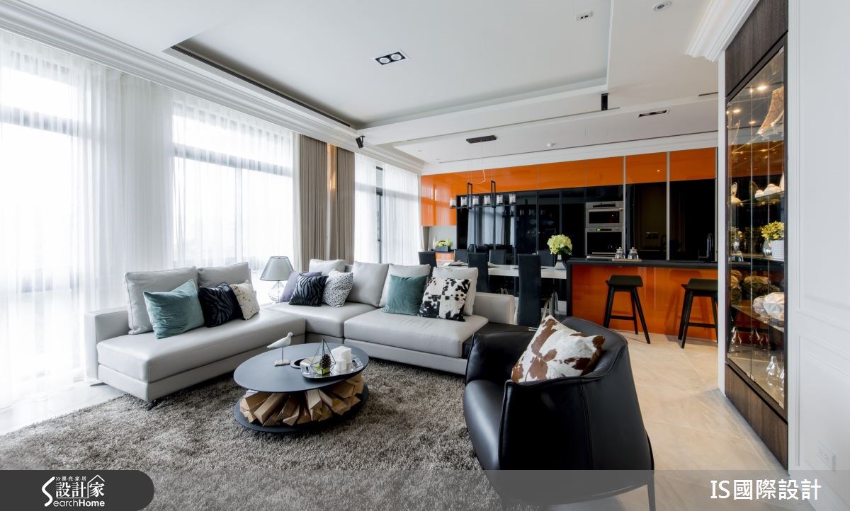 40坪新成屋(5年以下)＿美式風客廳案例圖片＿IS國際設計＿IS_104之4