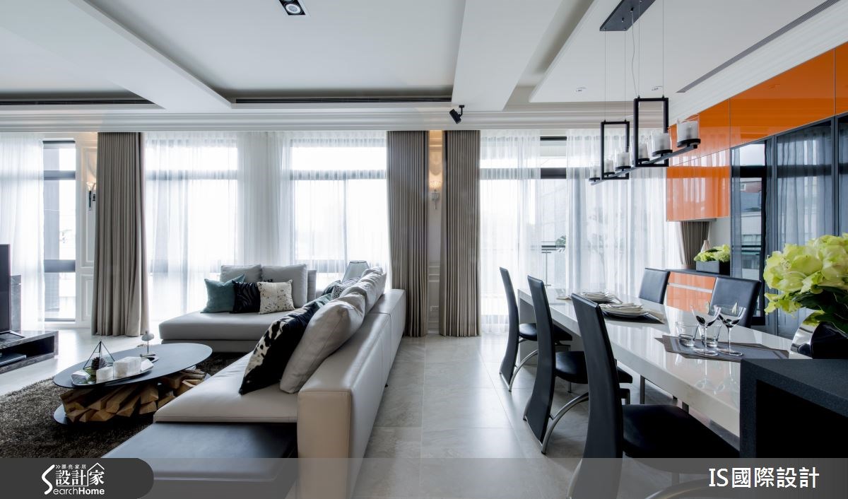 40坪新成屋(5年以下)＿美式風客廳餐廳案例圖片＿IS國際設計＿IS_104之28