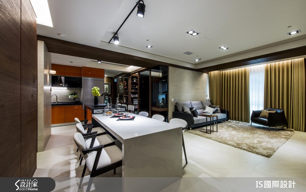 35坪老屋(16~30年)＿現代風客廳餐廳廚房吧檯案例圖片＿IS國際設計＿IS_109之3