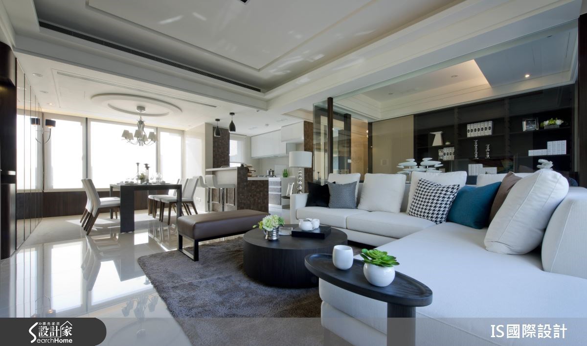 30坪新成屋(5年以下)＿混搭風客廳餐廳廚房吧檯案例圖片＿IS國際設計＿IS_110之7