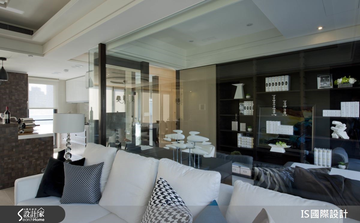 30坪新成屋(5年以下)＿混搭風客廳廚房吧檯書房案例圖片＿IS國際設計＿IS_110之8