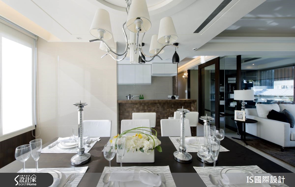 30坪新成屋(5年以下)＿混搭風客廳餐廳廚房吧檯書房案例圖片＿IS國際設計＿IS_110之16