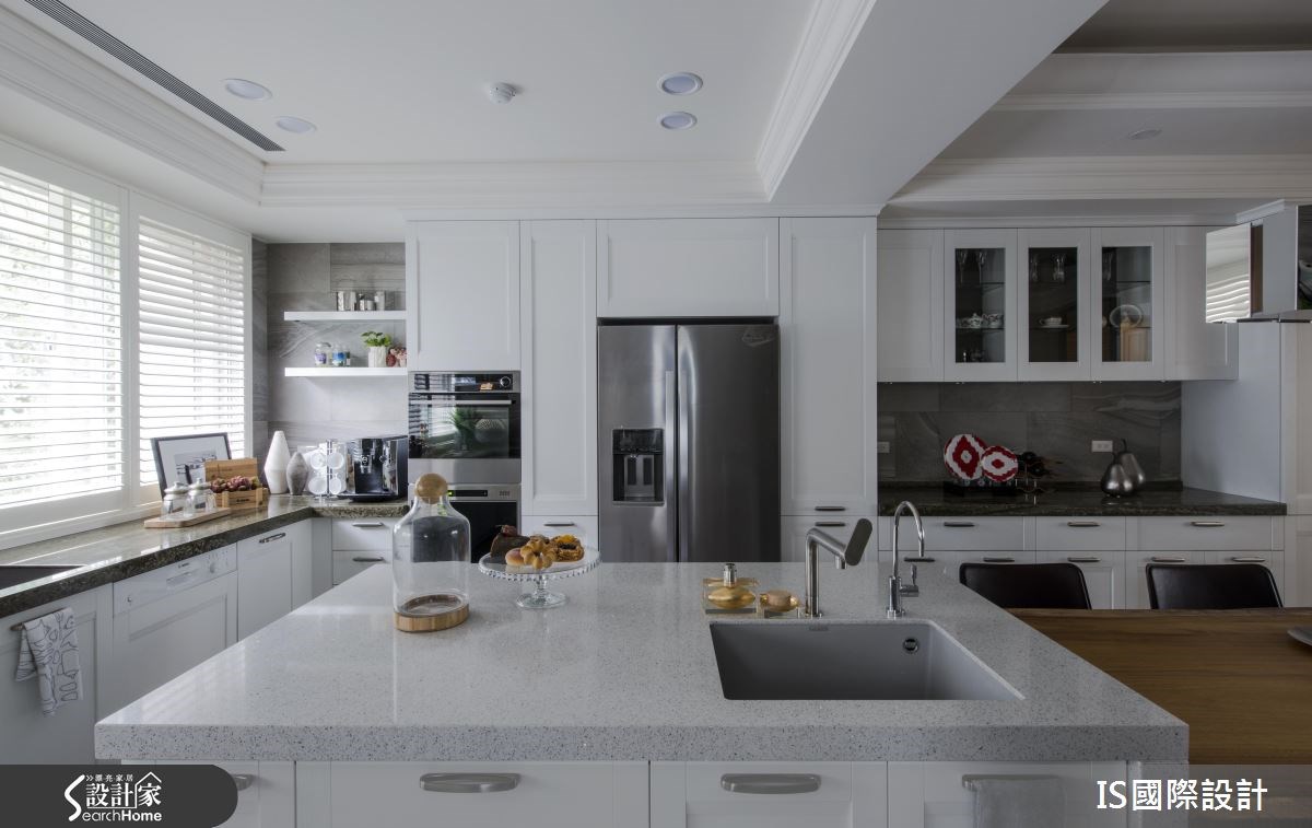 44坪中古屋(5~15年)＿美式風廚房吧檯案例圖片＿IS國際設計＿IS_112之30