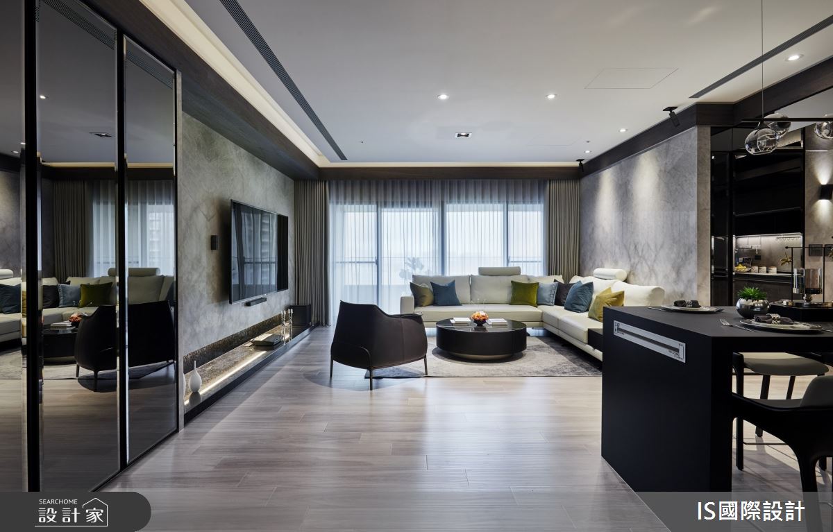 39坪新成屋(5年以下)＿現代風客廳案例圖片＿IS國際設計＿IS_134之2