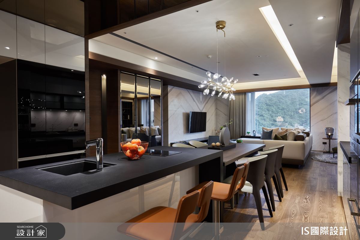 38坪新成屋(5年以下)＿現代風餐廳中島案例圖片＿IS國際設計＿IS_137之9
