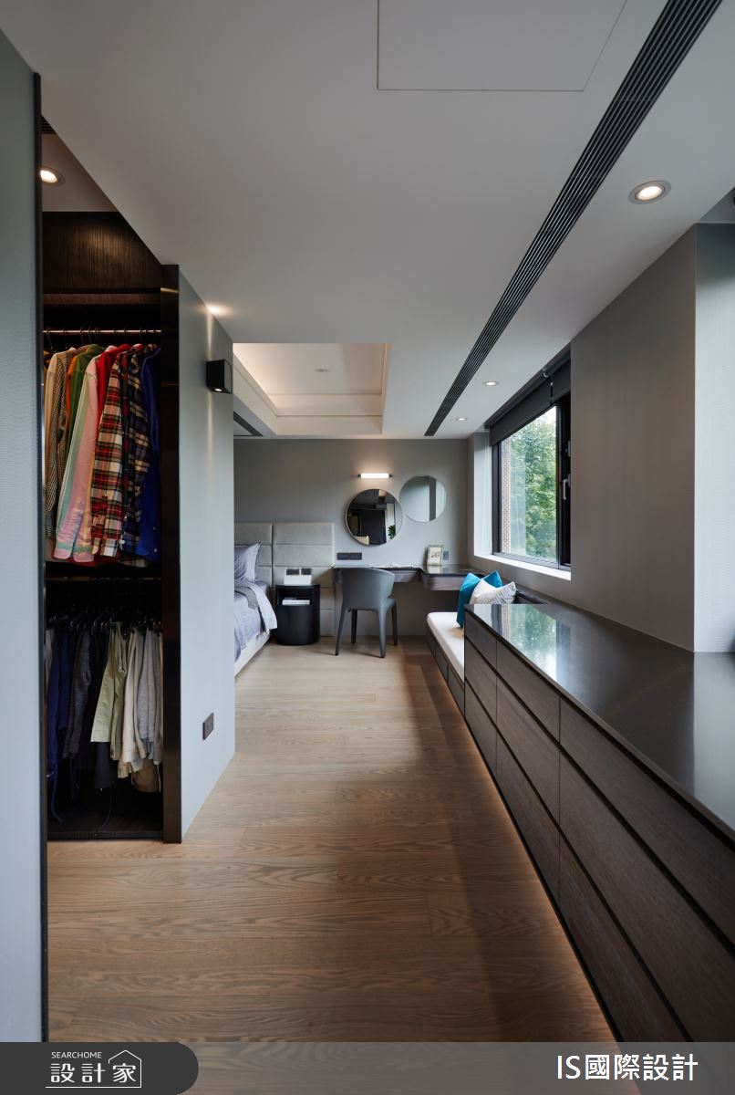 51坪老屋(31~40年)＿現代風臥室更衣間走廊臥榻案例圖片＿IS國際設計＿IS_144之27