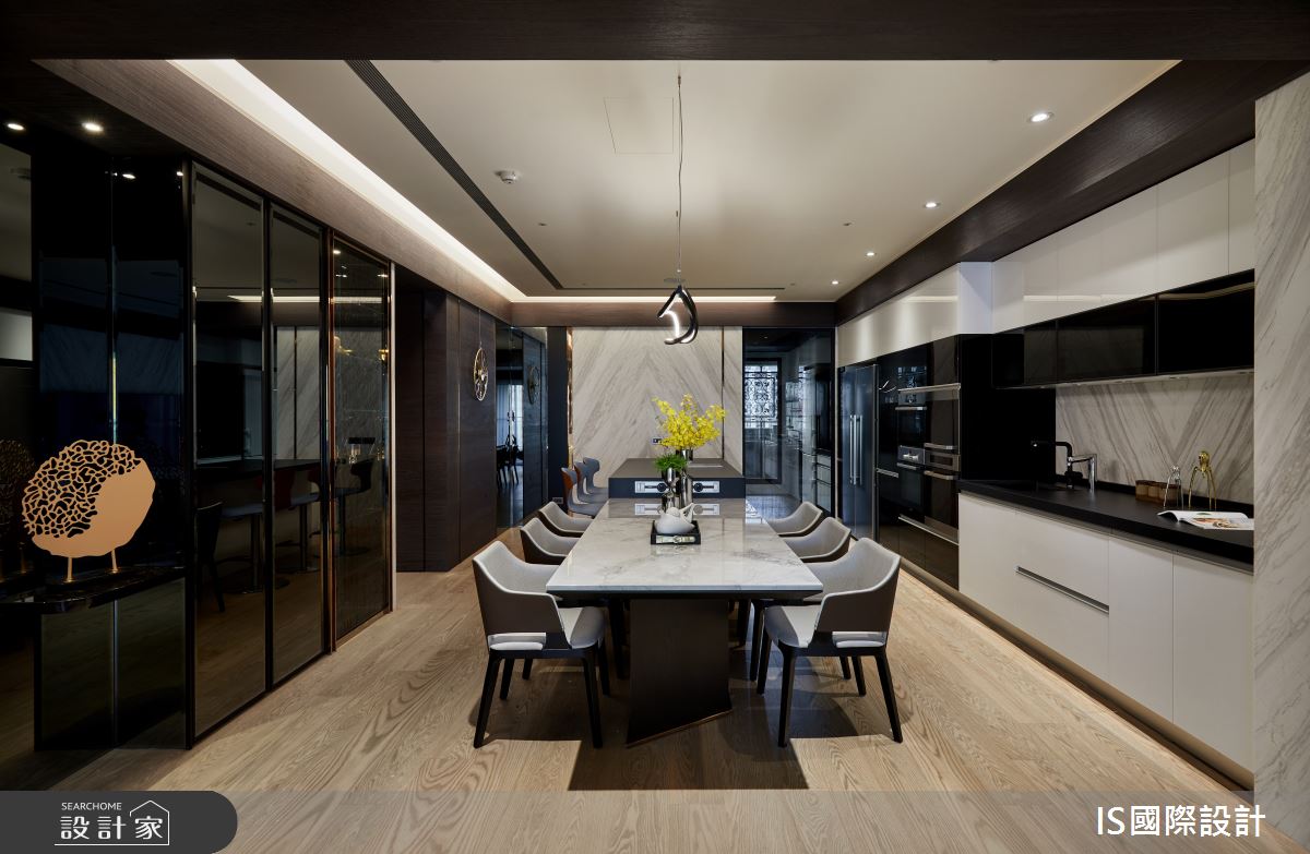 66坪新成屋(5年以下)＿現代風餐廳中島案例圖片＿IS國際設計＿IS_147之10
