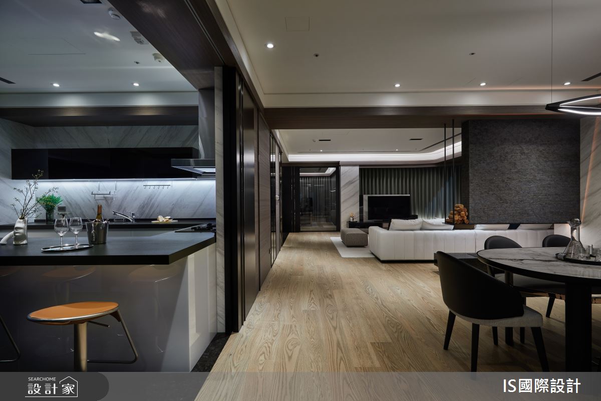 64坪毛胚屋＿現代風客廳餐廳廚房中島案例圖片＿IS國際設計＿IS_149之16