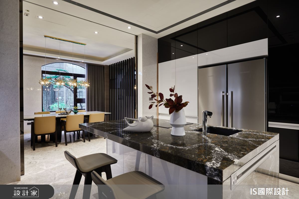 270坪中古屋(5~15年)＿現代風餐廳廚房中島案例圖片＿IS國際設計＿IS_154之12