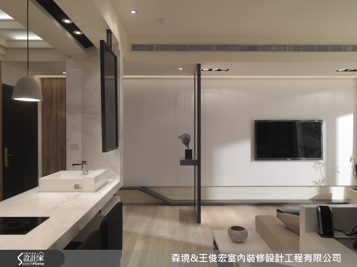 25坪新成屋(5年以下)＿現代風吧檯案例圖片＿森境設計＿王俊宏_18之3