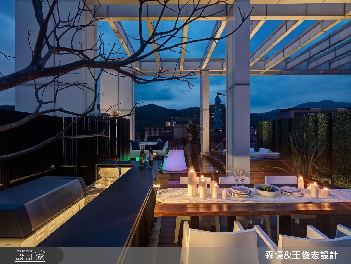 70坪新成屋(5年以下)＿現代風餐廳吧檯庭院案例圖片＿森境設計＿王俊宏_32之15