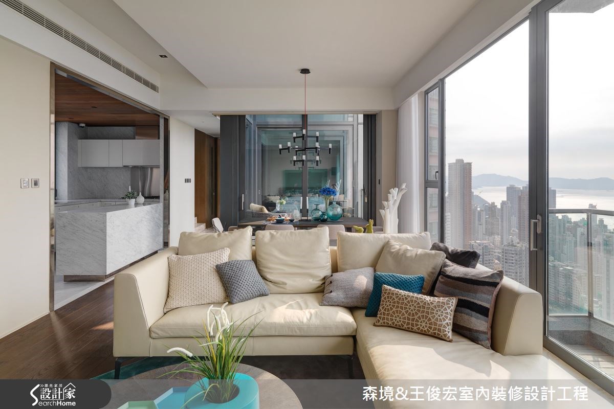 100坪新成屋(5年以下)＿現代風客廳餐廳吧檯案例圖片＿森境設計＿王俊宏_57之2
