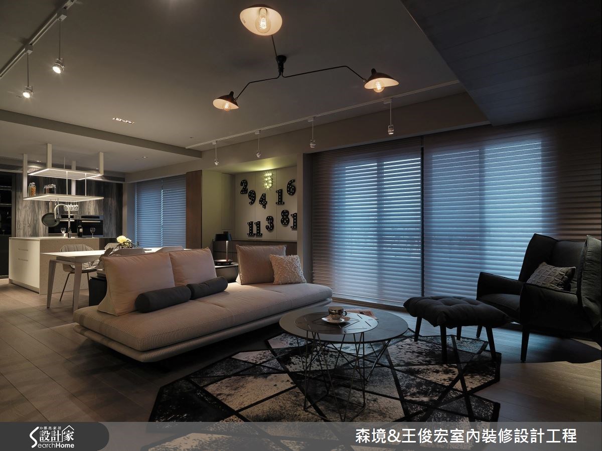 50坪中古屋(5~15年)＿休閒風客廳餐廳吧檯案例圖片＿森境設計＿王俊宏_60之4