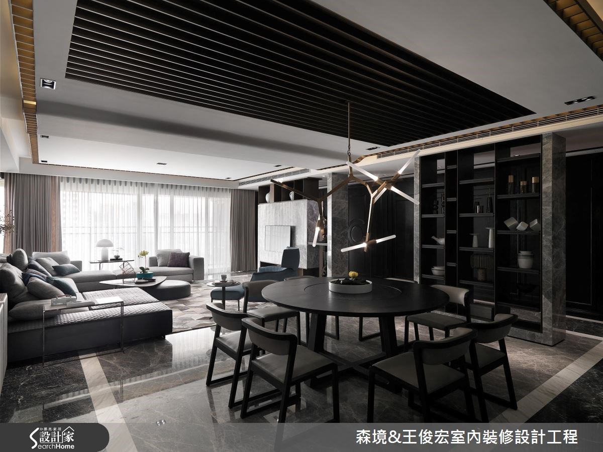 90坪新成屋(5年以下)＿現代風客廳餐廳案例圖片＿森境設計＿王俊宏_63之4
