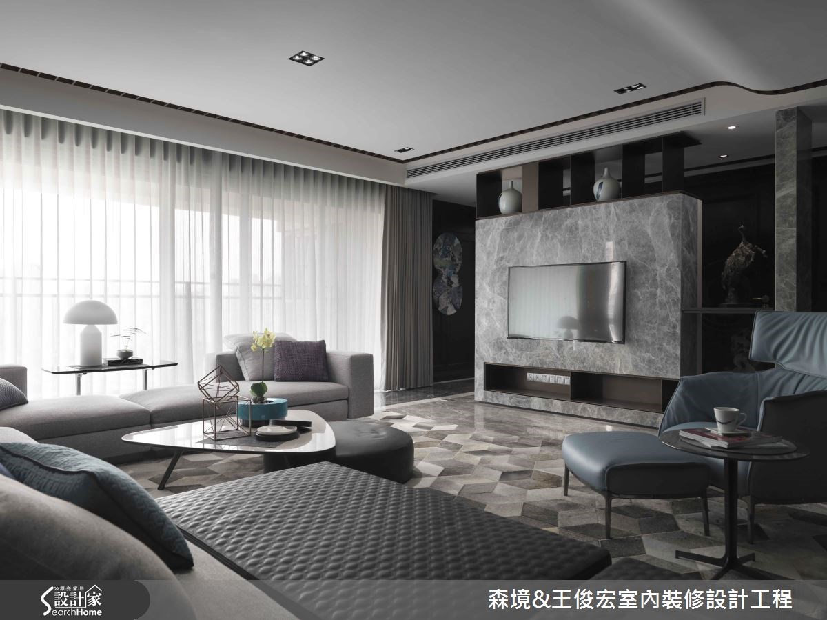 90坪新成屋(5年以下)＿現代風客廳案例圖片＿森境設計＿王俊宏_63之5
