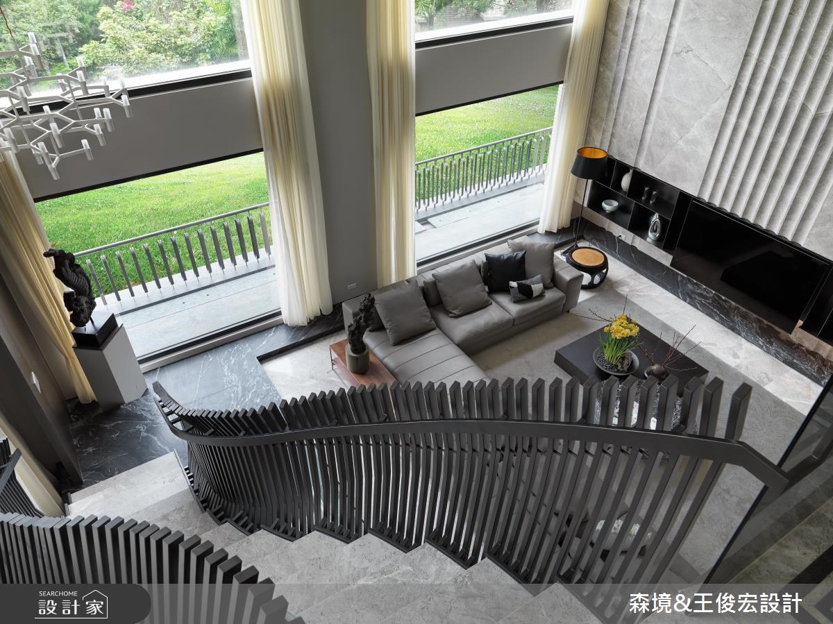 180坪新成屋(5年以下)＿混搭風客廳樓梯案例圖片＿森境設計＿王俊宏_74之17