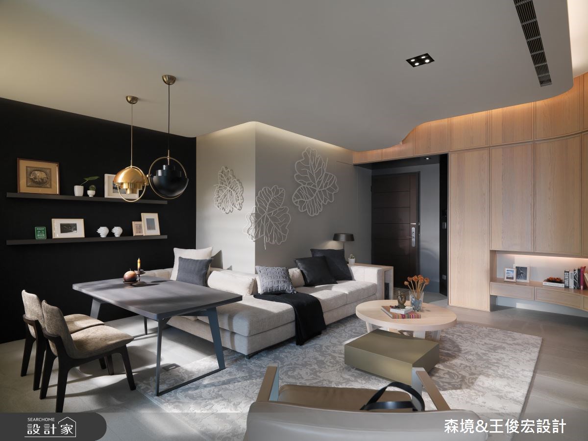 22坪新成屋(5年以下)＿簡約風客廳餐廳案例圖片＿森境設計＿王俊宏_75之4