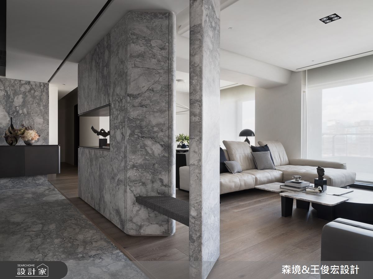 40坪新成屋(5年以下)＿簡約風玄關客廳案例圖片＿森境設計＿王俊宏_81之2