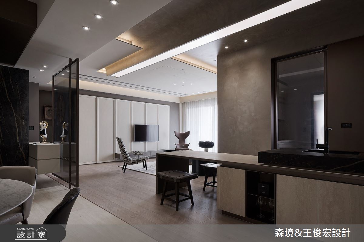 48坪新成屋(5年以下)＿現代風餐廳吧檯案例圖片＿森境設計＿王俊宏_86之12