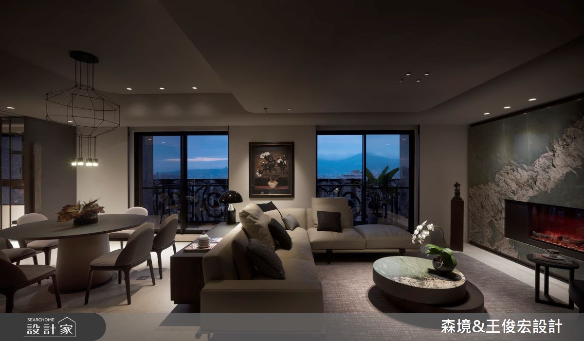 60坪新成屋(5年以下)＿現代風客廳餐廳陽台案例圖片＿森境設計＿王俊宏_95之34