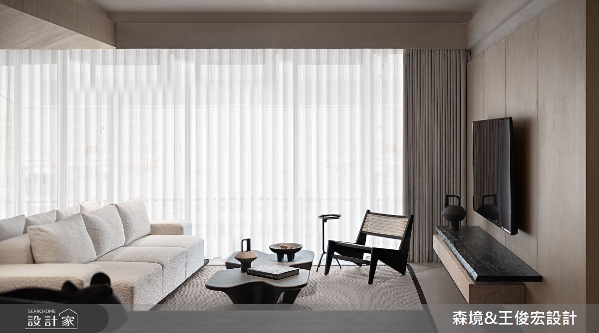 47坪新成屋(5年以下)＿侘寂風客廳案例圖片＿森境設計＿王俊宏_92之3