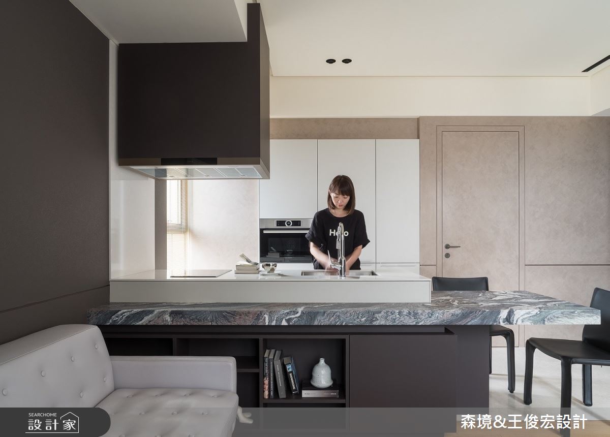 17坪新成屋(5年以下)＿現代風客廳餐廳廚房中島案例圖片＿森境設計＿王俊宏_93之6