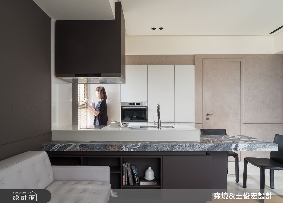 17坪新成屋(5年以下)＿現代風客廳餐廳廚房中島案例圖片＿森境設計＿王俊宏_93之10