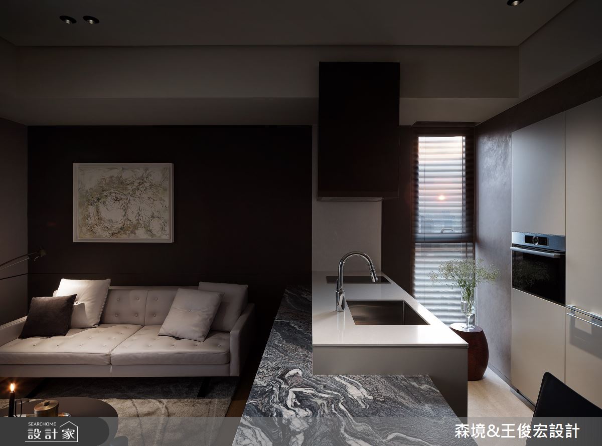 17坪新成屋(5年以下)＿現代風客廳餐廳廚房中島案例圖片＿森境設計＿王俊宏_93之11