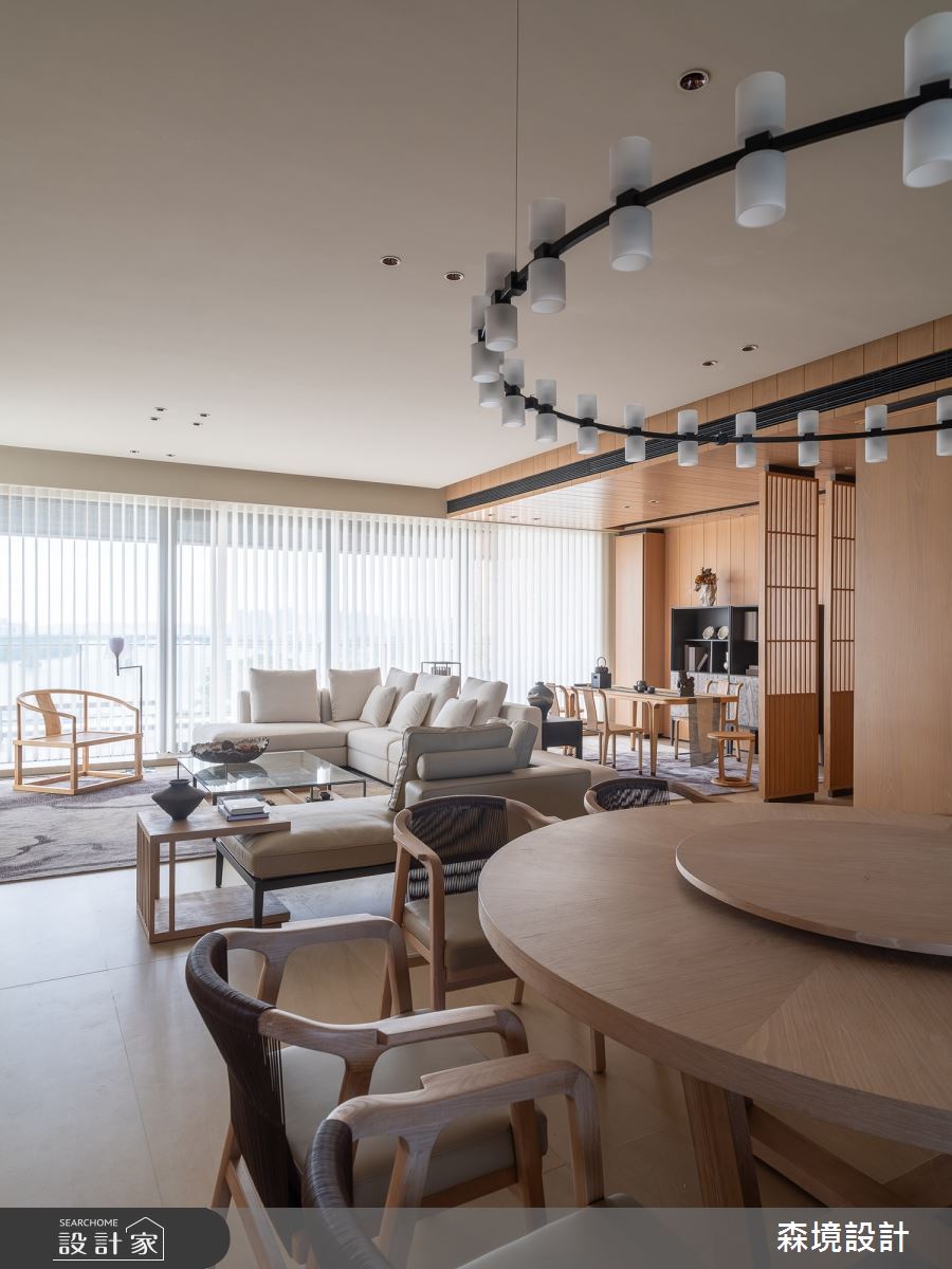 86坪新成屋(5年以下)＿新中式風客廳餐廳案例圖片＿森境設計＿王俊宏_98之8