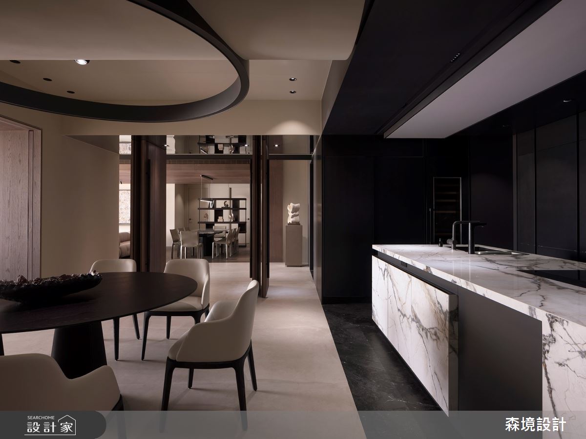76坪預售屋＿現代風餐廳廚房中島案例圖片＿森境設計＿王俊宏_100之14