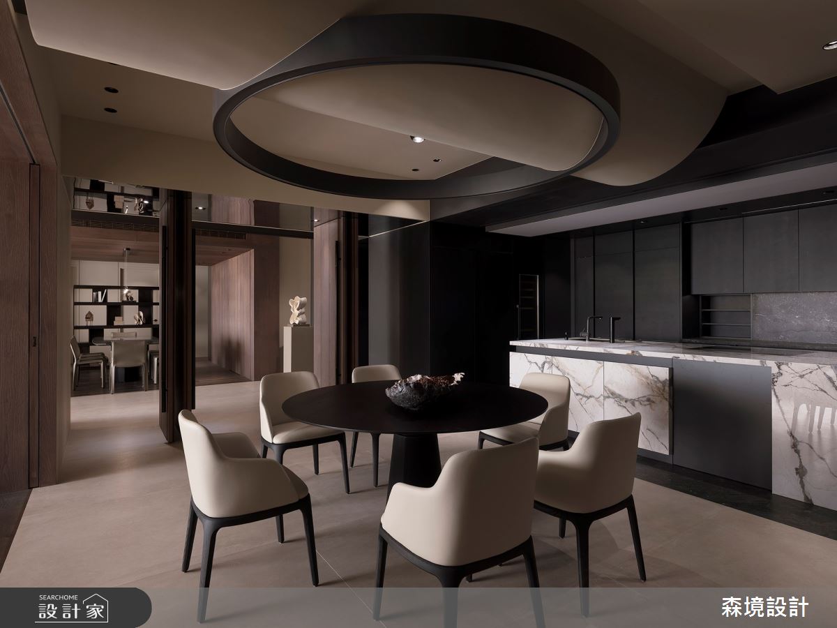 76坪預售屋＿現代風餐廳廚房中島案例圖片＿森境設計＿王俊宏_100之16