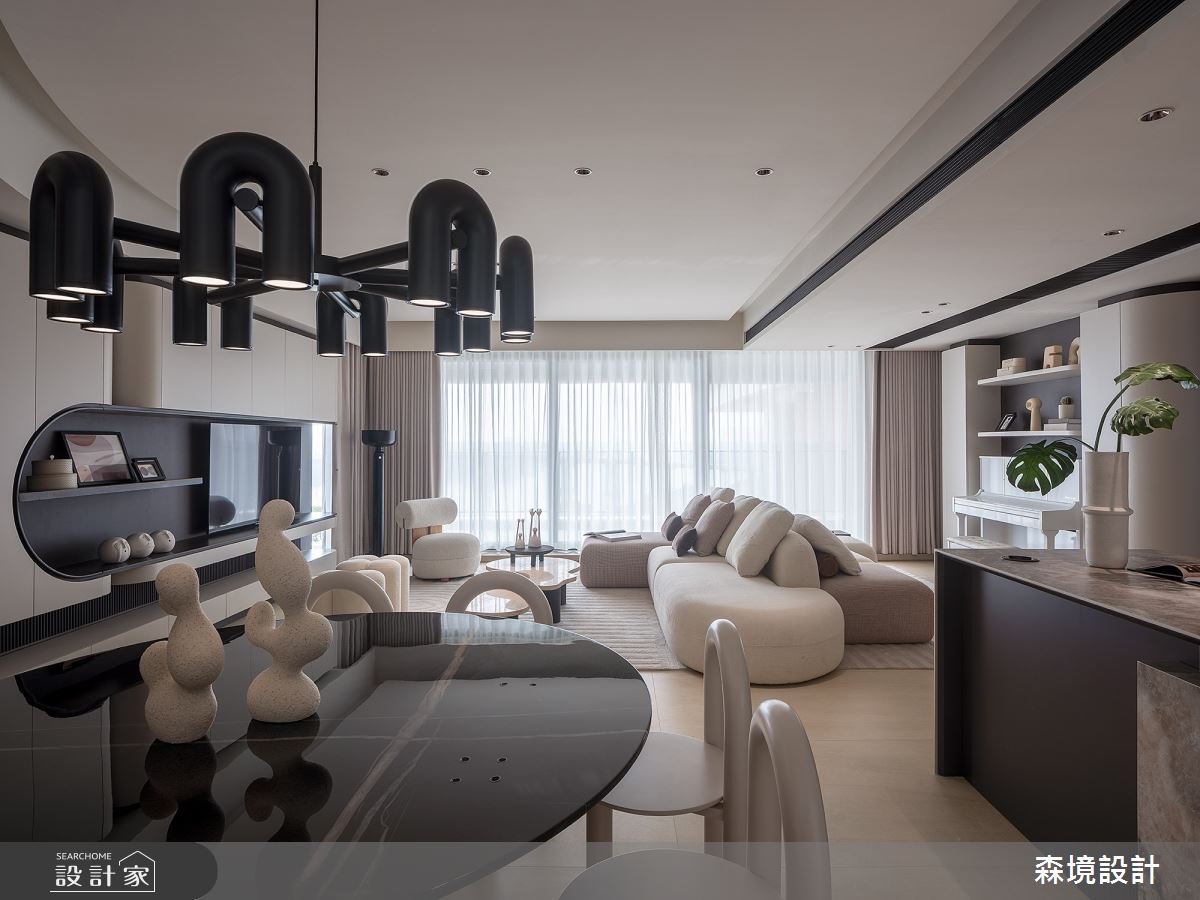 55坪新成屋(5年以下)＿現代風客廳餐廳案例圖片＿森境設計＿王俊宏_105之6