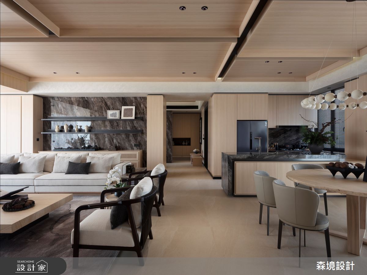 63坪新成屋(5年以下)＿現代風客廳餐廳廚房走廊中島案例圖片＿森境設計＿王俊宏_106之15