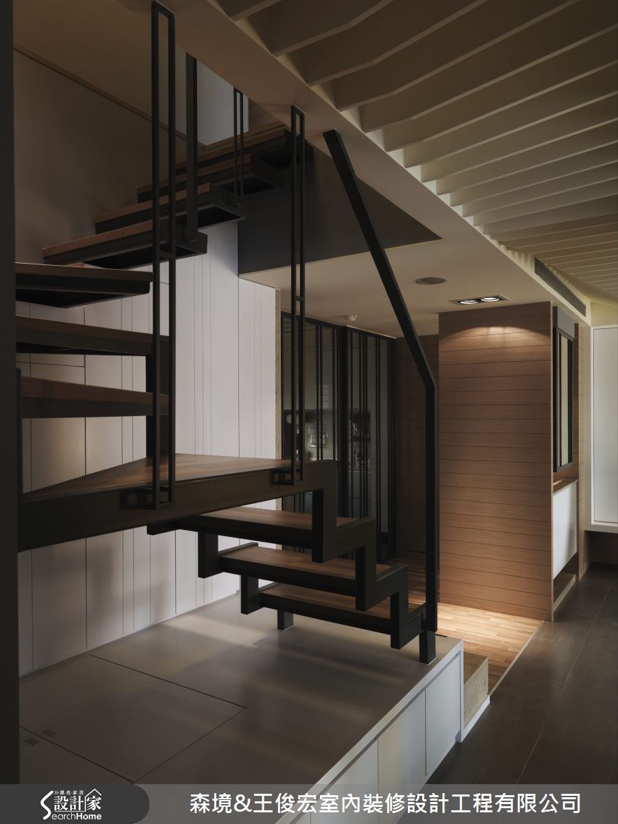 60坪新成屋(5年以下)＿現代風樓梯案例圖片＿森境設計＿王俊宏_16之16