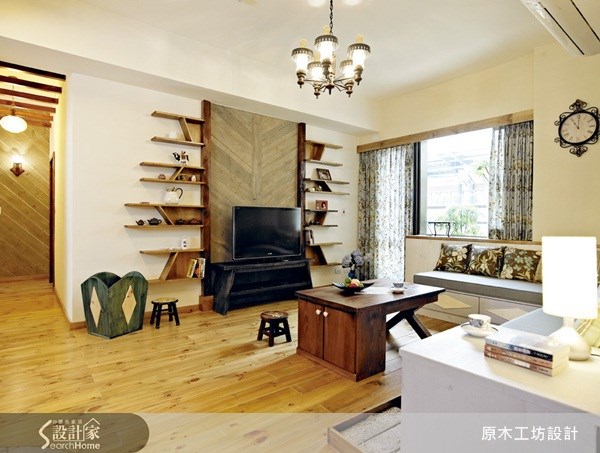 30坪新成屋(5年以下)＿鄉村風客廳案例圖片＿原木工坊&客製化．手工實木傢具＿原木工坊_04之2
