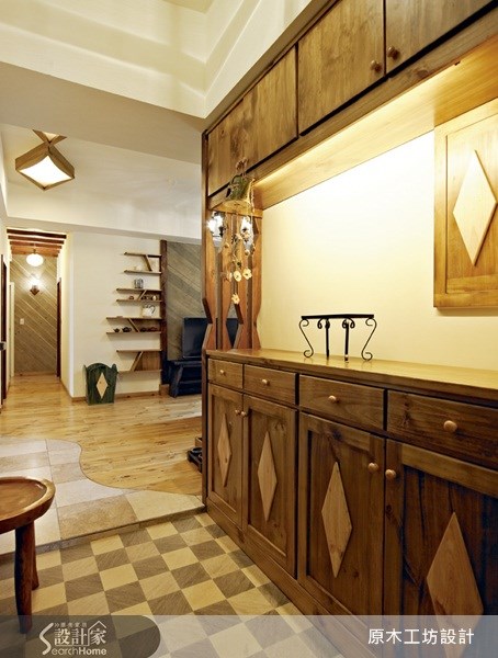 30坪新成屋(5年以下)＿鄉村風玄關案例圖片＿原木工坊&客製化．手工實木傢具＿原木工坊_04之1