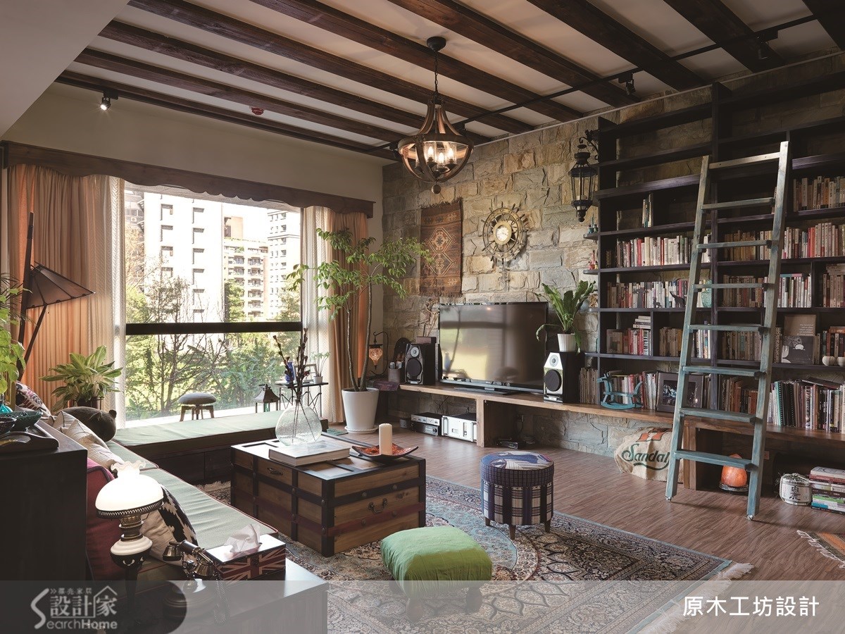 46坪新成屋(5年以下)＿鄉村風客廳案例圖片＿原木工坊&客製化．手工實木傢具＿原木工坊_12之5