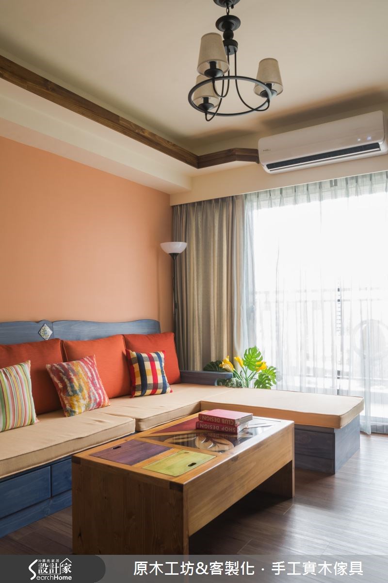 26坪新成屋(5年以下)＿鄉村風客廳案例圖片＿原木工坊&客製化．手工實木傢具＿原木工坊_17之7