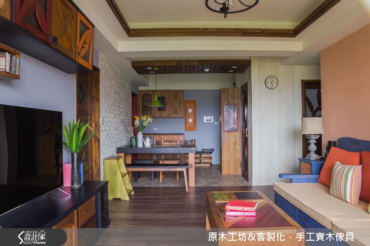 26坪新成屋(5年以下)＿鄉村風客廳餐廳案例圖片＿原木工坊&客製化．手工實木傢具＿原木工坊_17之9
