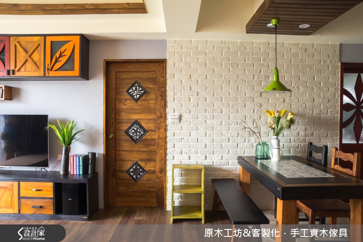26坪新成屋(5年以下)＿鄉村風客廳餐廳案例圖片＿原木工坊&客製化．手工實木傢具＿原木工坊_17之11
