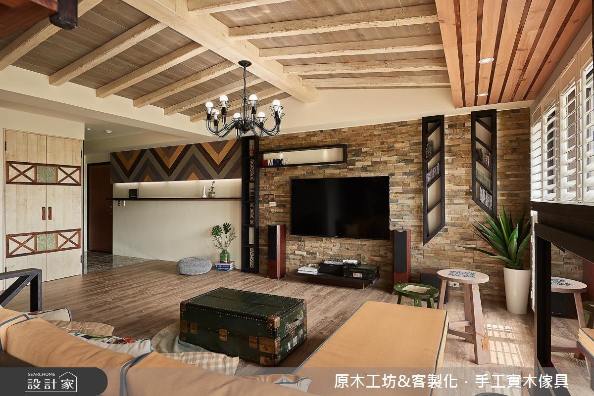 45坪新成屋(5年以下)＿混搭風客廳案例圖片＿原木工坊&客製化．手工實木傢具＿原木工坊_19之3