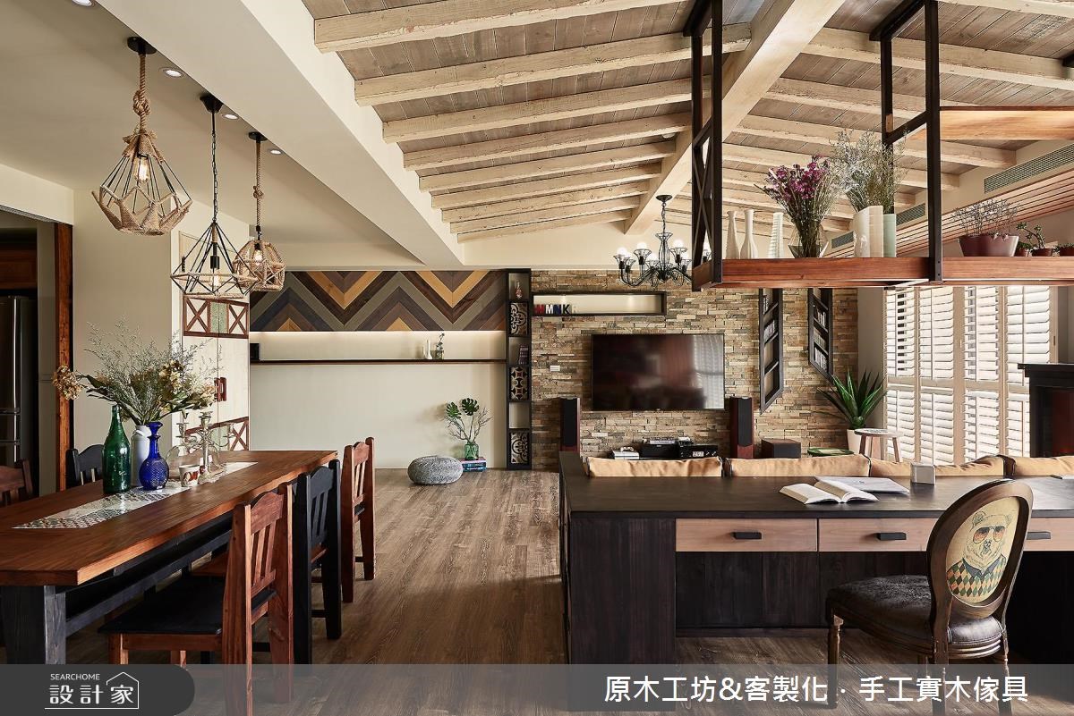 45坪新成屋(5年以下)＿混搭風客廳餐廳案例圖片＿原木工坊&客製化．手工實木傢具＿原木工坊_19之16
