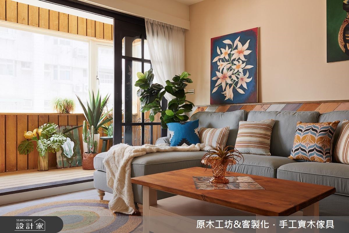 35坪老屋(16~30年)＿鄉村風客廳案例圖片＿原木工坊&客製化．手工實木傢具＿原木工坊_20之5