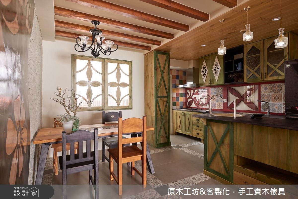 35坪老屋(16~30年)＿鄉村風客廳廚房吧檯案例圖片＿原木工坊&客製化．手工實木傢具＿原木工坊_20之14