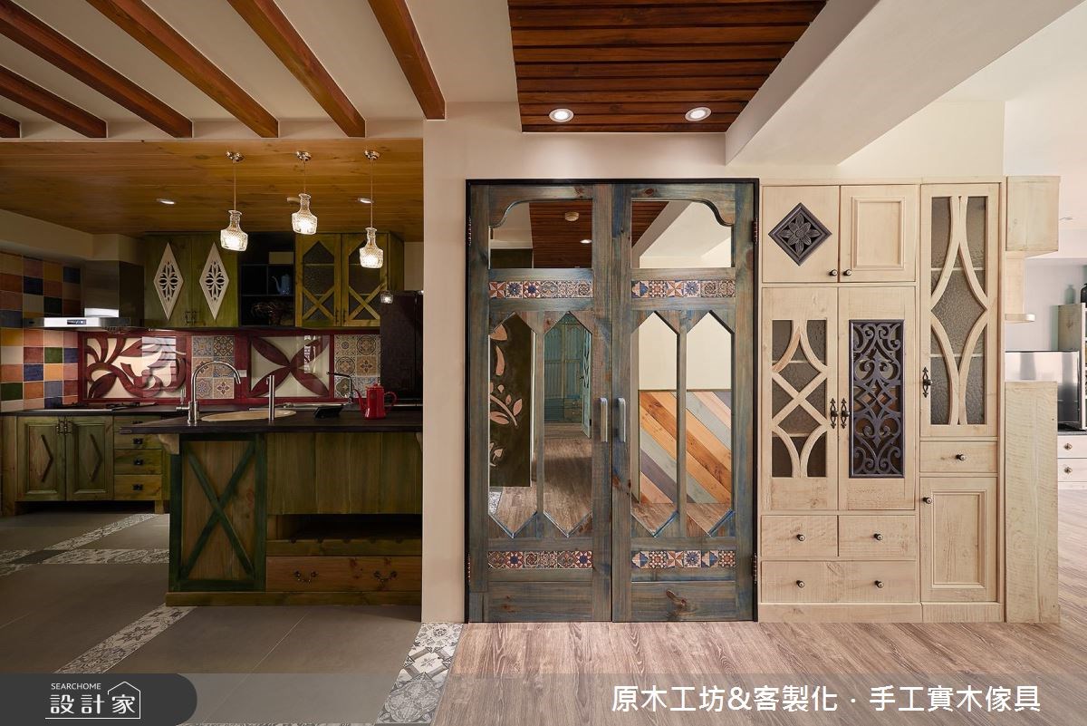 35坪老屋(16~30年)＿鄉村風廚房吧檯案例圖片＿原木工坊&客製化．手工實木傢具＿原木工坊_20之16