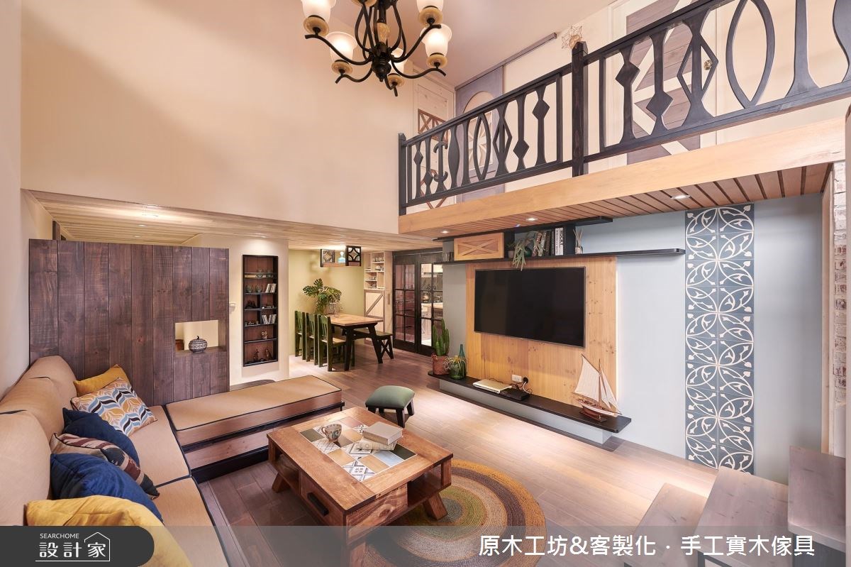 35坪老屋(16~30年)＿鄉村風客廳樓梯案例圖片＿原木工坊&客製化．手工實木傢具＿原木工坊_22之13