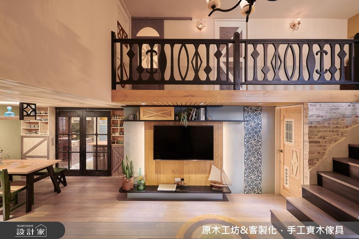 35坪老屋(16~30年)＿鄉村風客廳走廊案例圖片＿原木工坊&客製化．手工實木傢具＿原木工坊_22之14